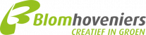 Blomhoveniers creatief in groen logo